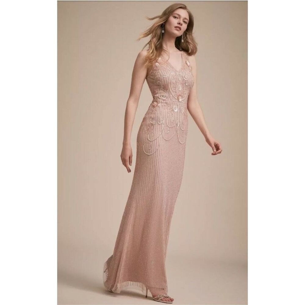 New BHLDN Kincaid Maxi Dress Gown Embellished  sz US 12